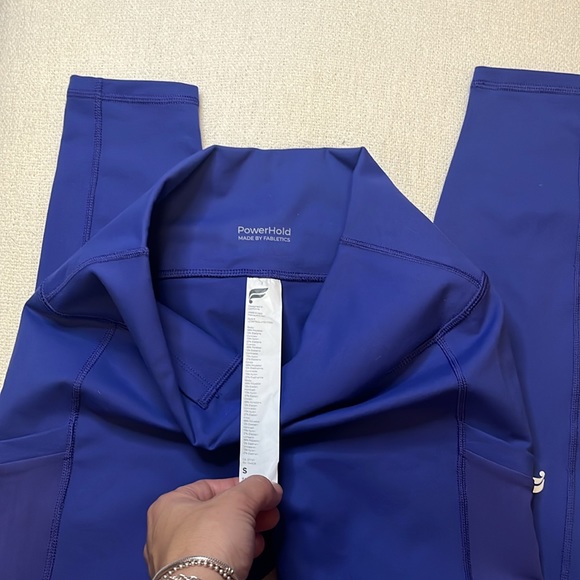 FABLETICS On the go Powerhold high waisted leggings purple tights activewear S - Picture 8 of 8